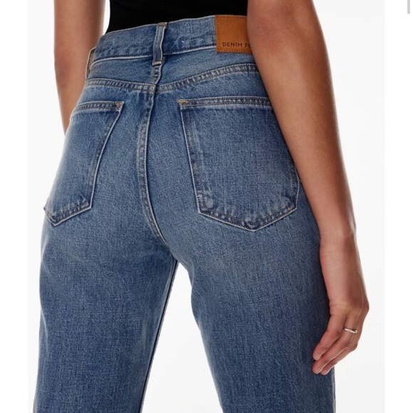 Denim Forum The Marlene 60’s High Flare Jeans in Classic Blue, Sz 25/30L - Picture 12 of 12